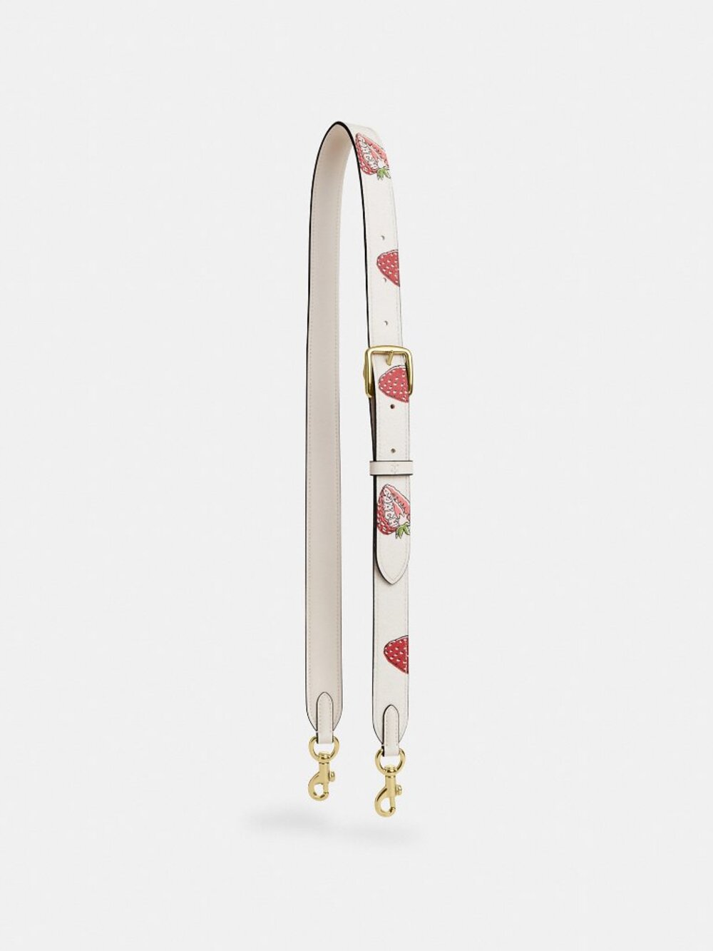 Coach  Reversible Adjustable Strap With Strawberry Print NEW WITH TAGS